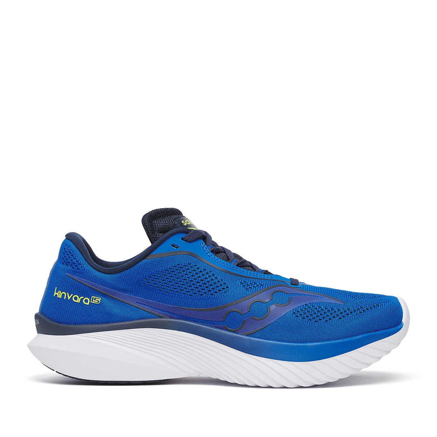 Saucony Men's Kinvara 15 Running Shoe - Skydiver/Navy - Lightweight PWRRUN Cushioning, 4mm Drop