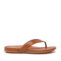FitFlop Women's Gracie Leather Flip-Flops - Light Tan - Dynamicush Cushioning, Slip-Resistant