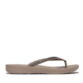 FitFlop Women's iQushion Ombre Sparkle Flip-Flops - On Taupe / Pewter - Ergonomic Cushioned Sandal