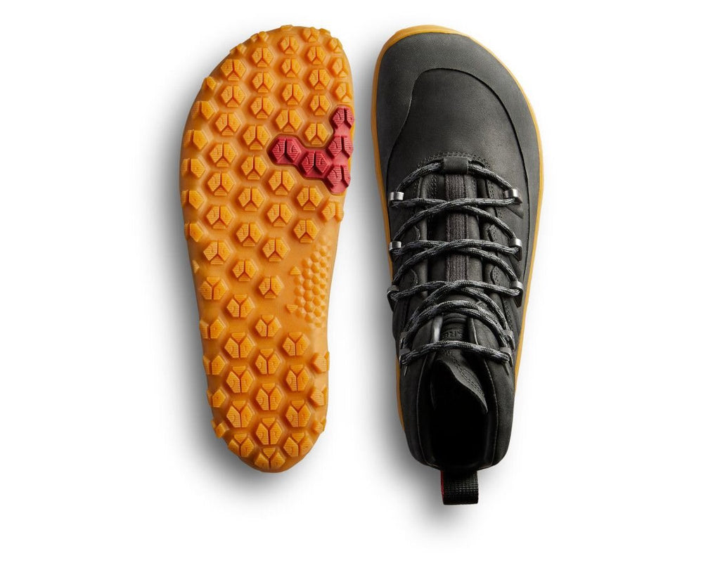 Vivobarefoot Mens Tracker Leather, Obsidian