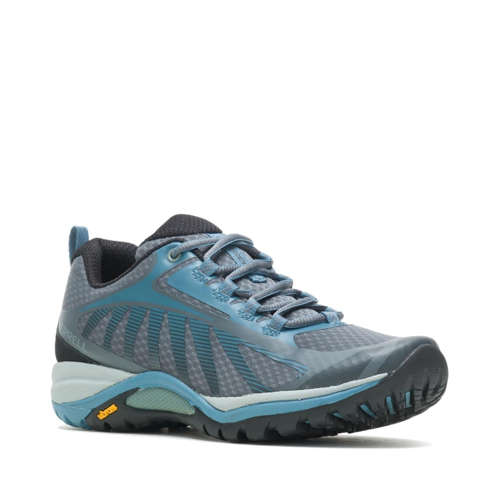 Merrell Women's Siren Edge 3 Hiking Shoe - Rock/Bluestone - Vibram TC5+ Outsole, Air Cushion Heel