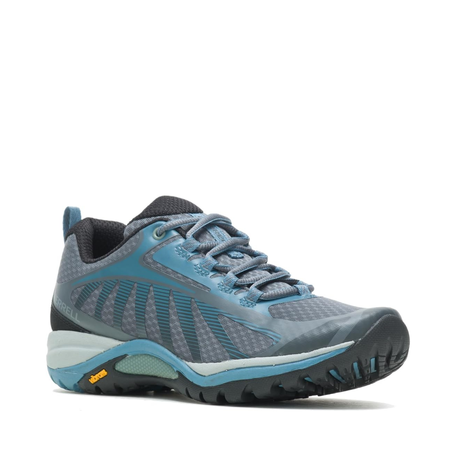 Merrell Women's Siren Edge 3 Hiking Shoe - Rock/Bluestone - Vibram TC5+ Outsole, Air Cushion Heel