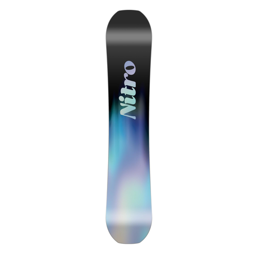Nitro Girls' Spirit Kids Snowboard - All-Mountain Freestyle Twin Board, Holographic Graphic