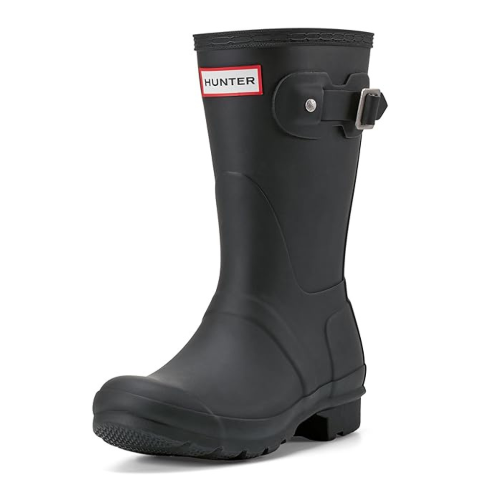 Hunter Women's Original Short Rain Boot - Black - Handcrafted Natural Rubber, 100% Waterproof