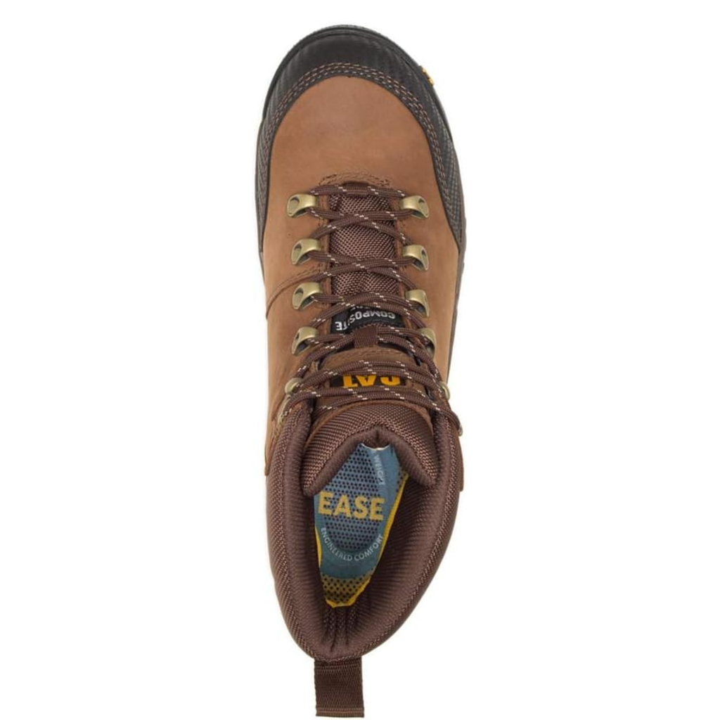 CAT Footwear Men's Munising 6" Waterproof Composite Toe Work Boot - Brown Leather