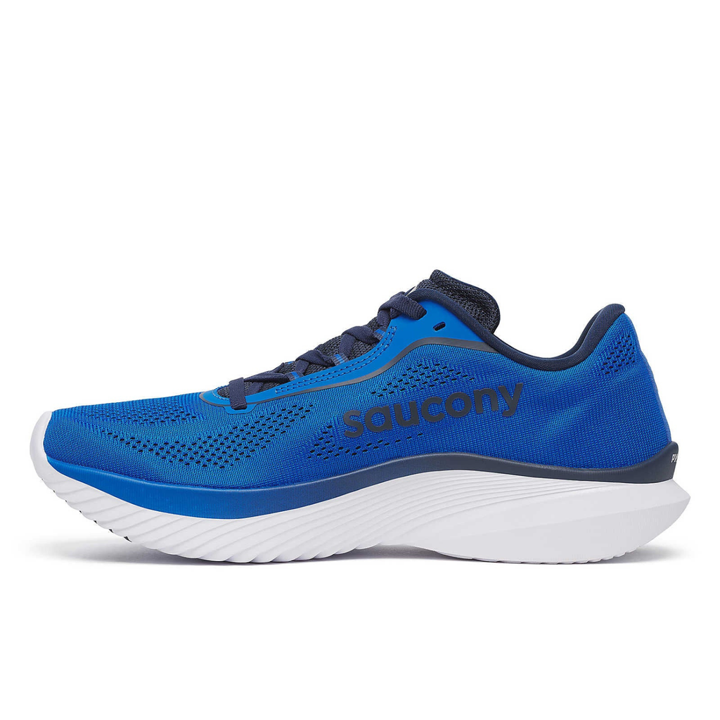 Saucony Men's Kinvara 15 Running Shoe - Skydiver/Navy - Lightweight PWRRUN Cushioning, 4mm Drop