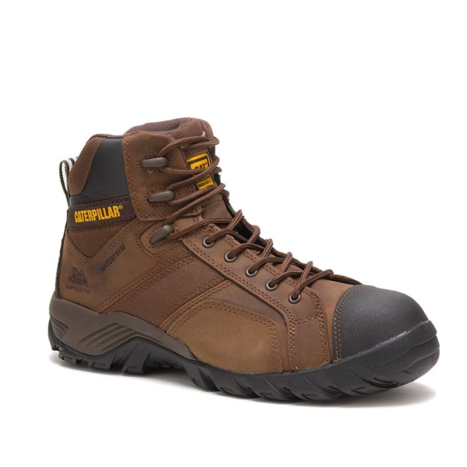 CAT Footwear Men's Argon Hi 6" Waterproof Composite Toe Work Boot - Dark Brown - SRX Outsole