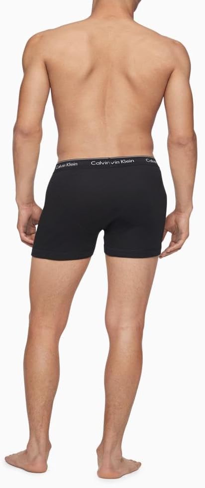 Calvin Klein Mens Cotton Classics 3-pack Boxer Brief, 3 Black