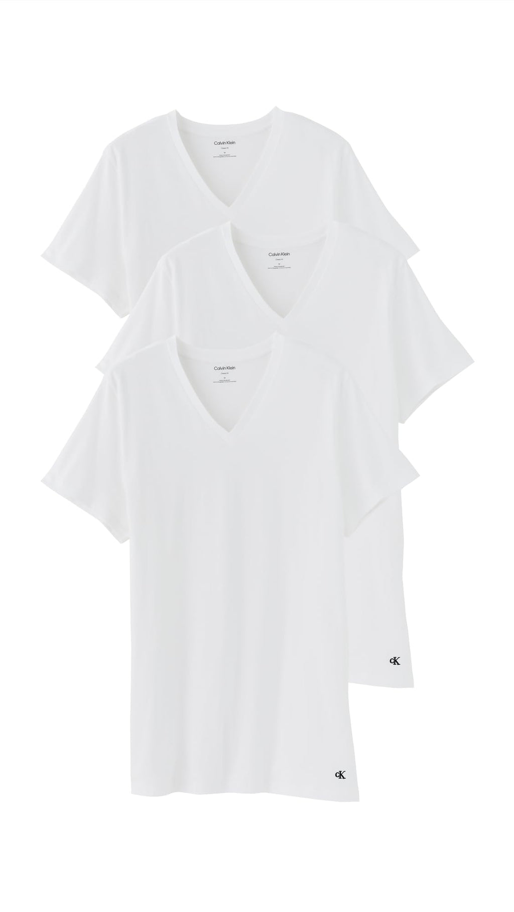 Calvin Klein Men's Short Sleeve V-Neck 3-Pack