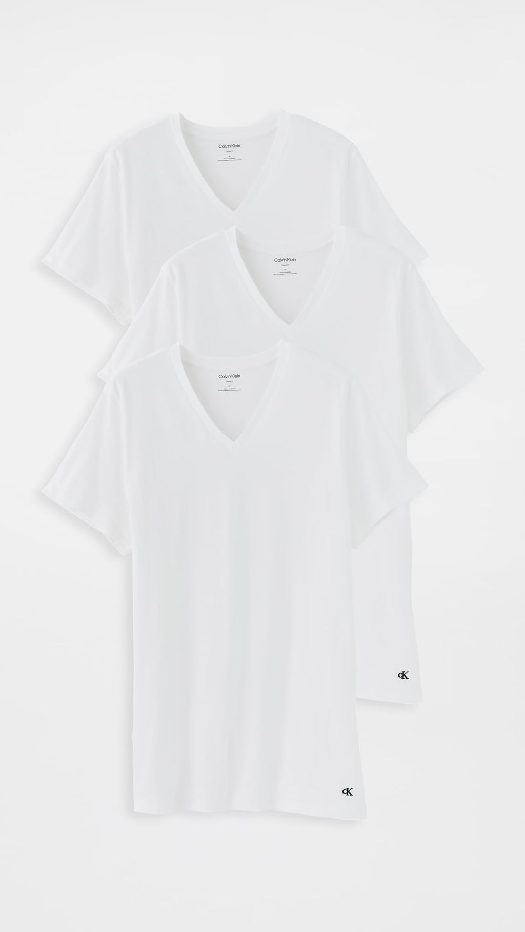 Calvin Klein Men's Short Sleeve V-Neck 3-Pack