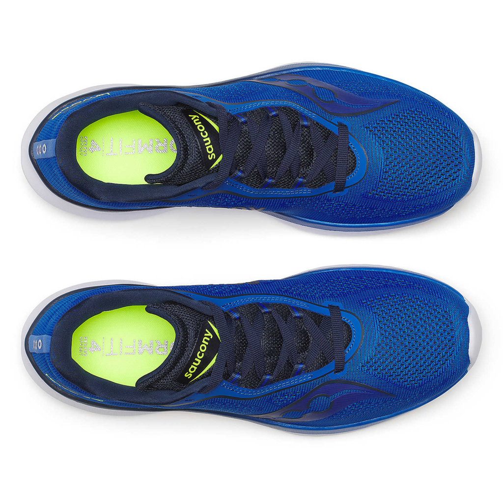 Saucony Men's Kinvara 15 Running Shoe - Skydiver/Navy - Lightweight PWRRUN Cushioning, 4mm Drop