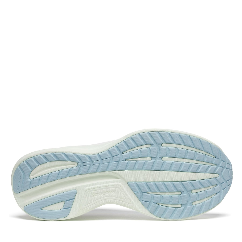 Saucony Women's Ride 18 Running Shoe - White/Lettuce - PWRRUN+ Cushioning, Neutral Daily Trainer