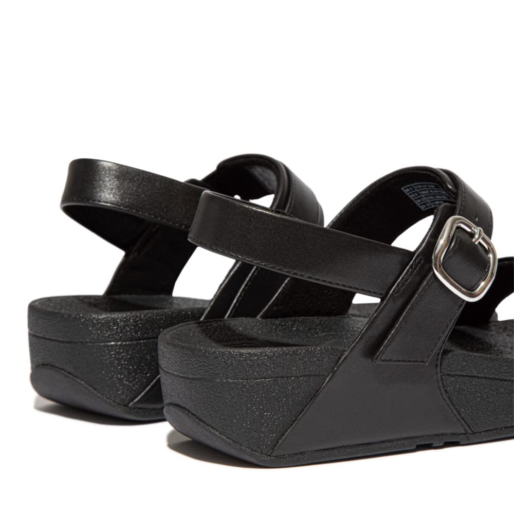 FitFlop Lulu Adjustable Leather Back-Strap Sandals All Black