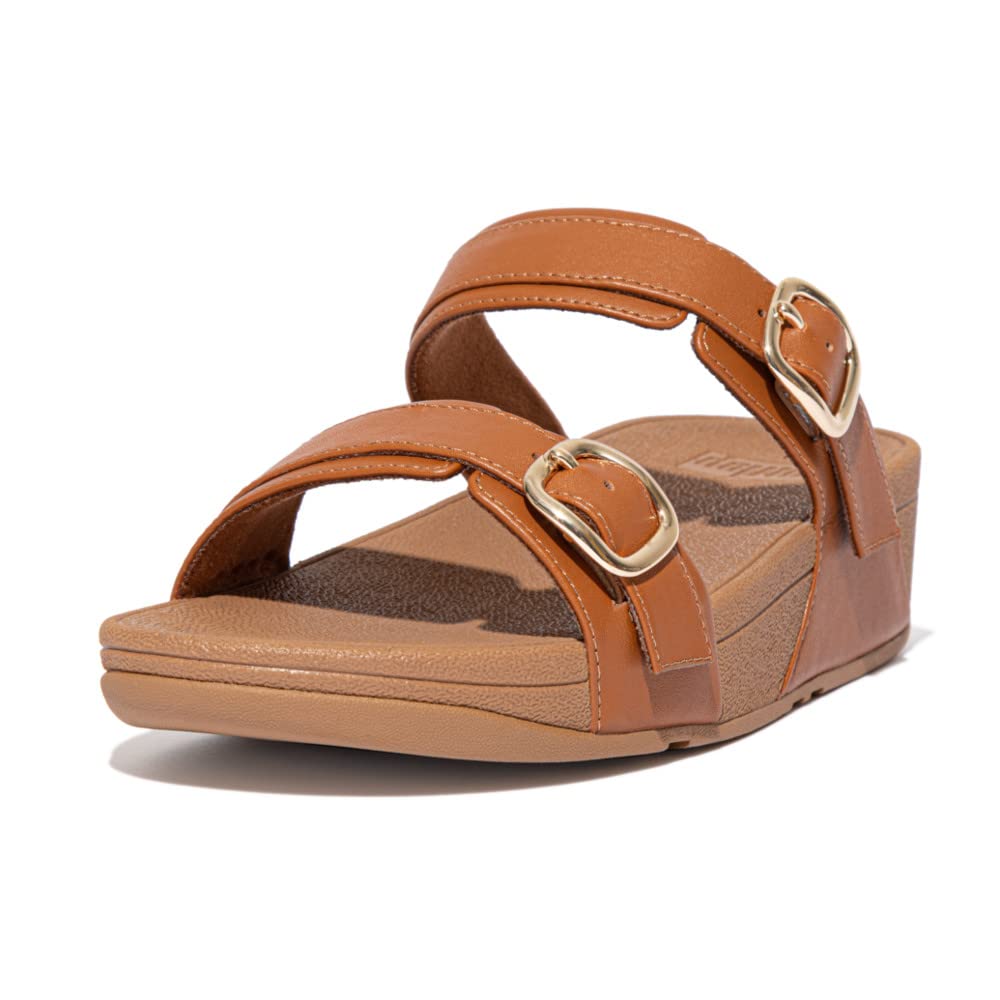 FitFlop ES7592-040 LULU Adjustable Leather Slides