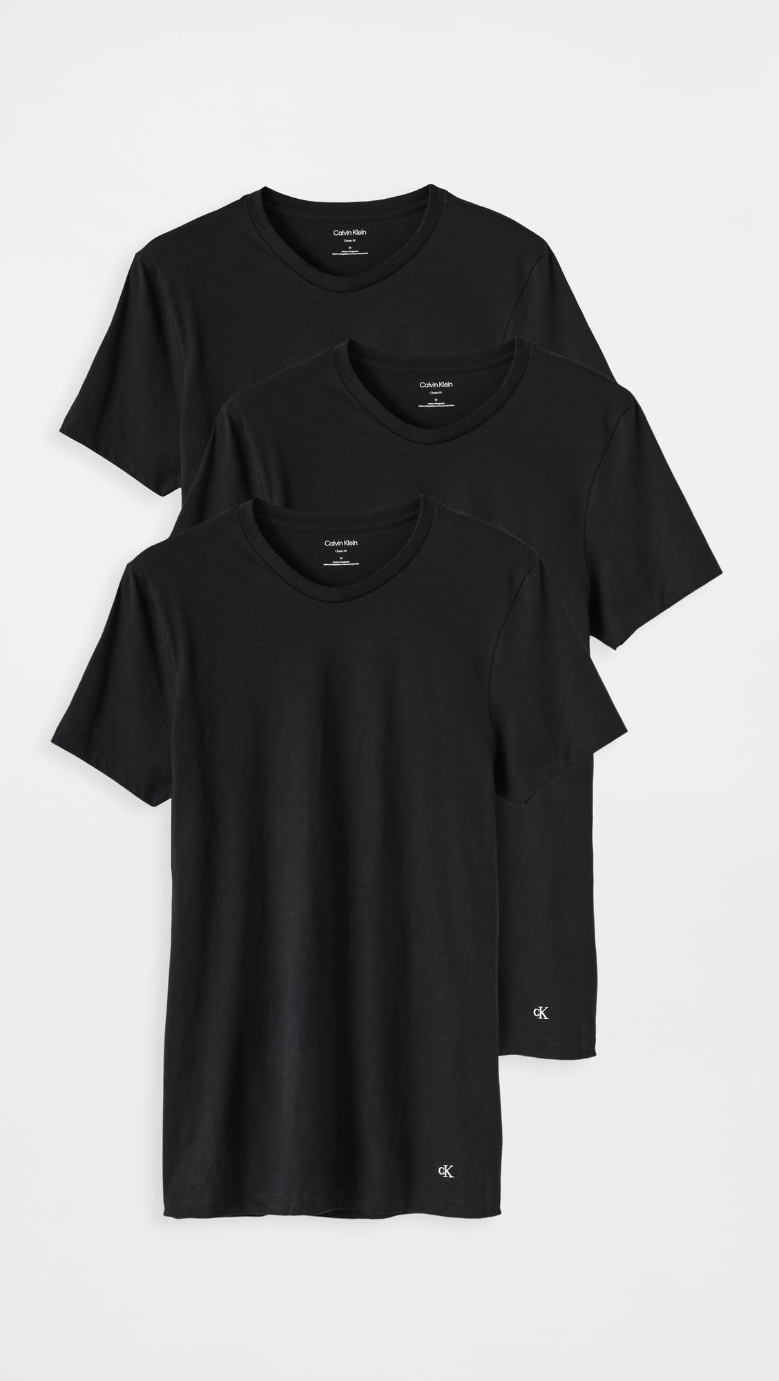 Calvin Klein Men's Short Sleeve Crew Neck 3-Pack