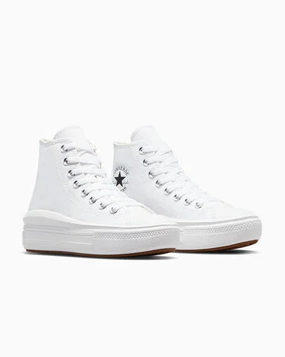 Converse Womens Chuck Taylor All Star Move Platform, White/Natural Ivory/Black