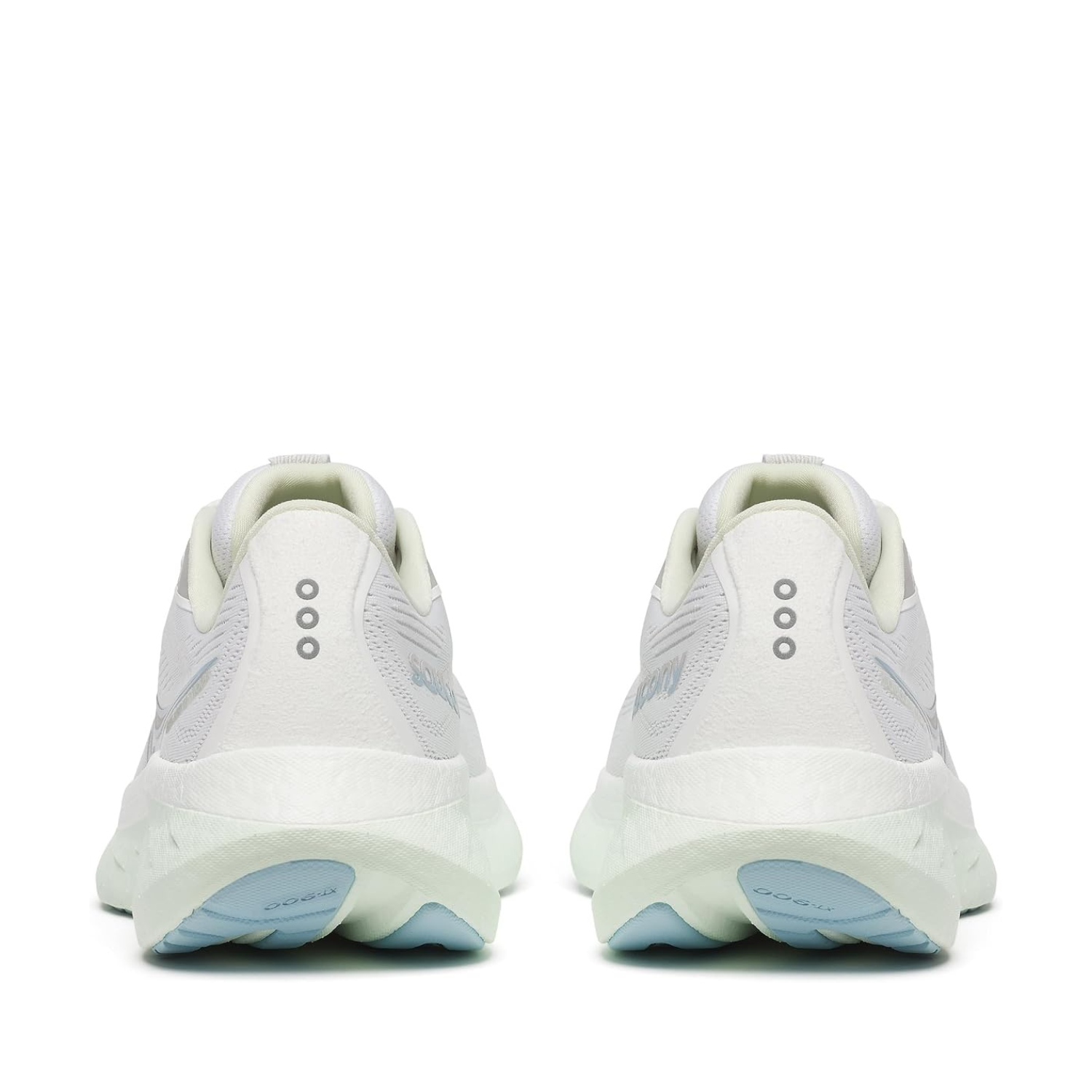 Saucony Women's Ride 18 Running Shoe - White/Lettuce - PWRRUN+ Cushioning, Neutral Daily Trainer
