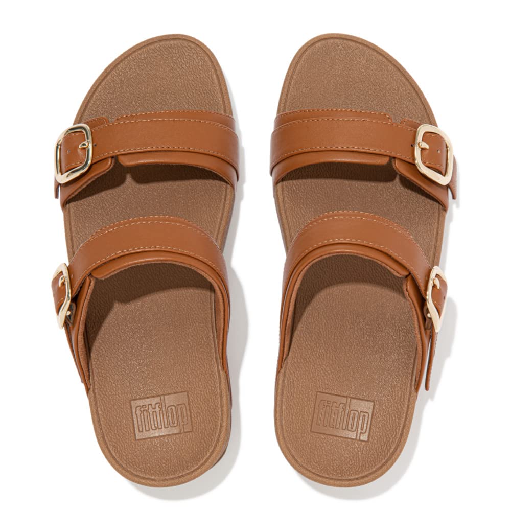 FitFlop ES7592-040 LULU Adjustable Leather Slides
