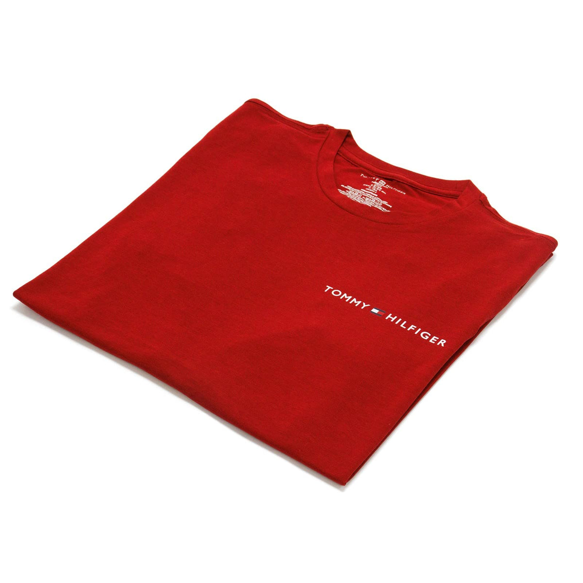 Tommy Hilfiger Men's Long Sleeve Crew Neck Tee, Beet Red