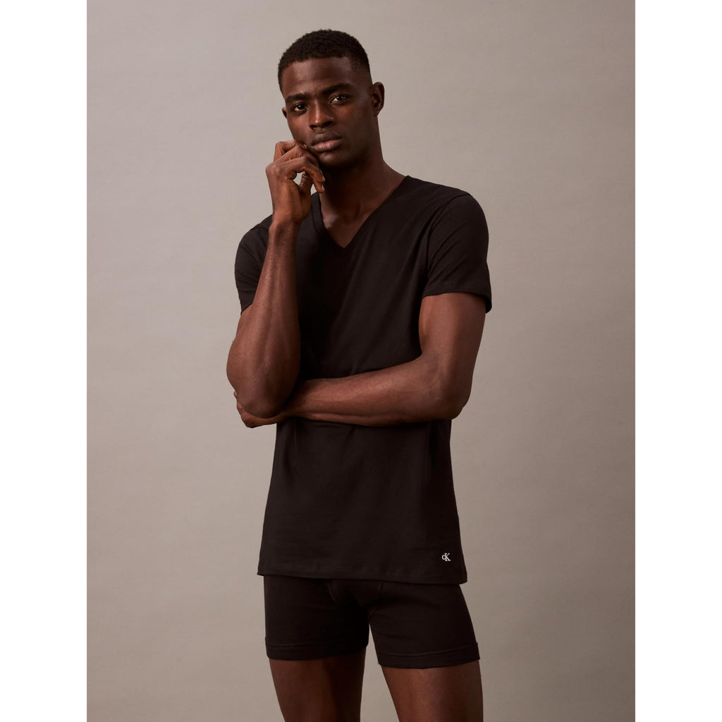 Calvin Klein Men's Short Sleeve V-Neck 3-Pack