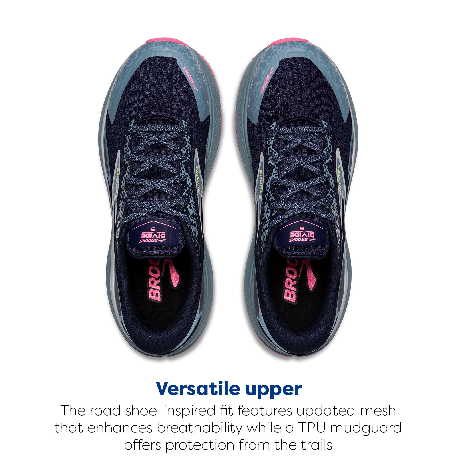 Brooks Women’s Divide 5 Trail Running Shoe - Peacoat/Black/Pink