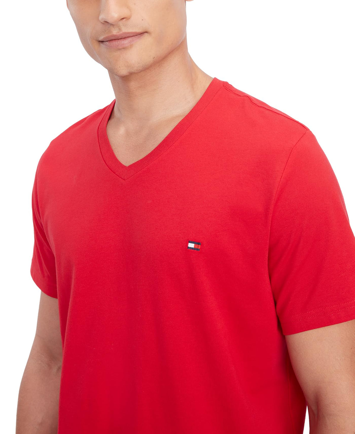 Tommy Hilfiger Men's Short Sleeve V-Neck Undershirt
