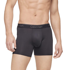 Calvin Klein Mens Micro Stretch 3-Pack Boxer Brief, Black, RED, Convoy