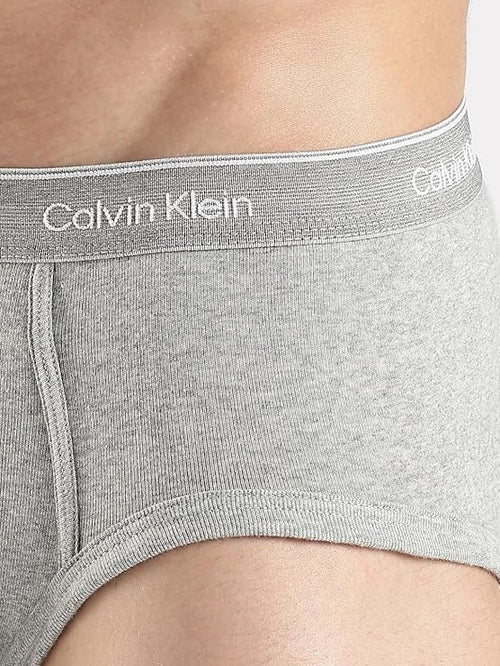 Calvin Klein Mens Cotton Classics 3-Pack Brief, Grey Heather