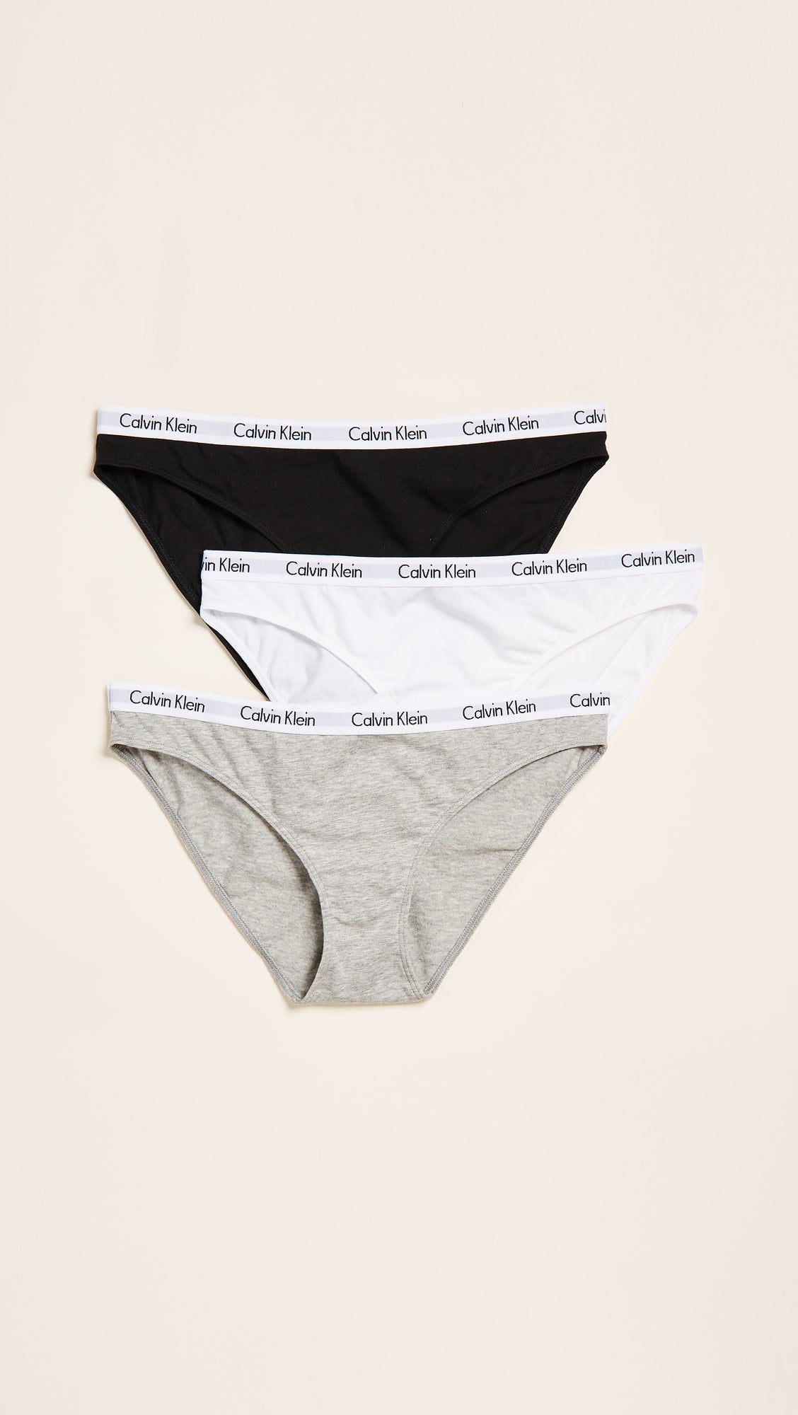 Calvin Klein Women's Carousel Logo Cotton Stretch Bikini Panty 3-Pack
