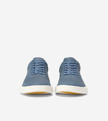Cole Haan Mens Grand Crosscourt Daily Laser Sneakers, China Blue Nubuck / Golden Toffee / Ivory