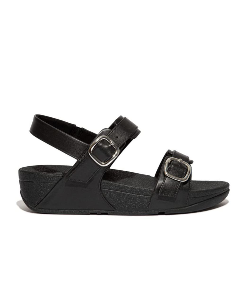 FitFlop Lulu Adjustable Leather Back-Strap Sandals All Black