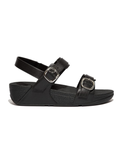 FitFlop Lulu Adjustable Leather Back-Strap Sandals All Black
