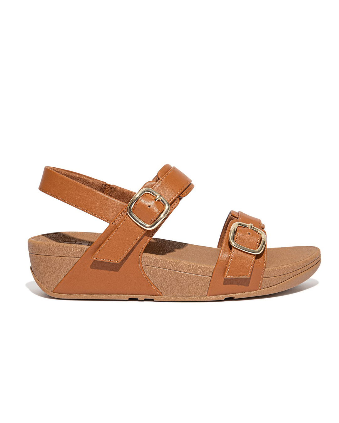 FitFlop Lulu Adjustable Leather Back-Strap Sandals Light Tan