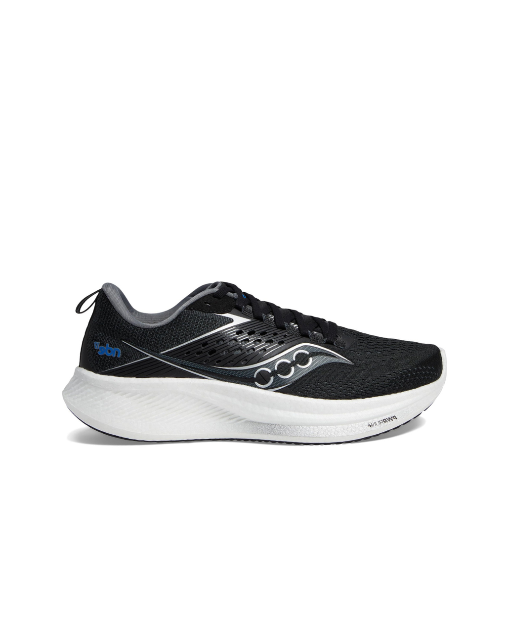 Saucony Men's Ride 17 Sneaker, Black/White