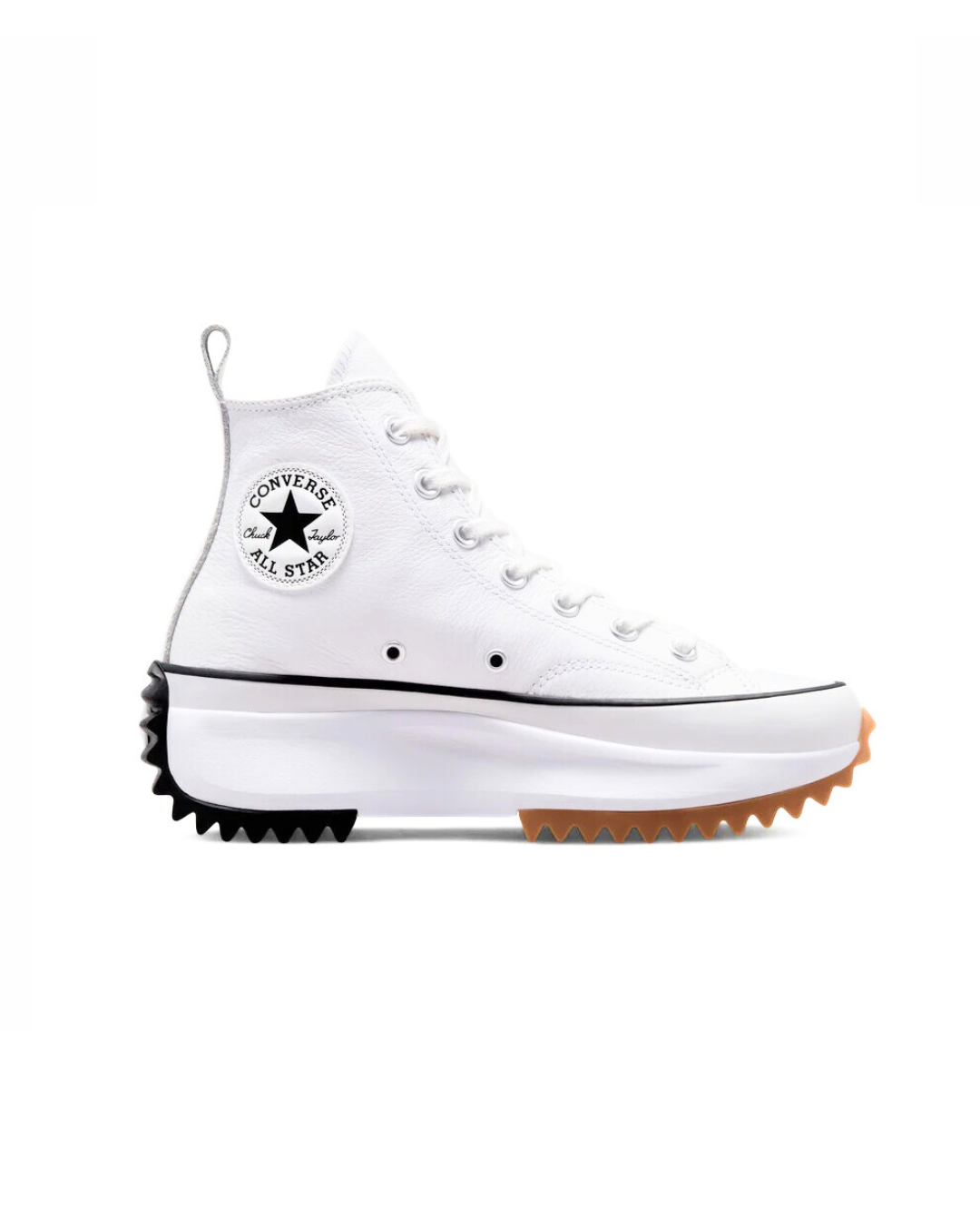 Converse Unisex Run Star Hike Platform Foundational Leather, White/Black/Gum