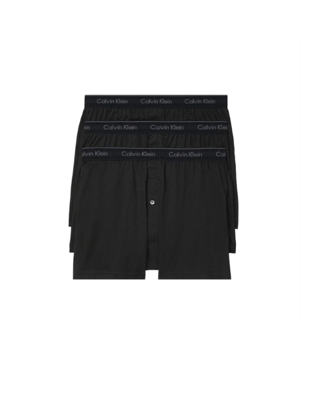 Calvin Klein Mens Cotton Classics Multipack Knit Boxers, Black