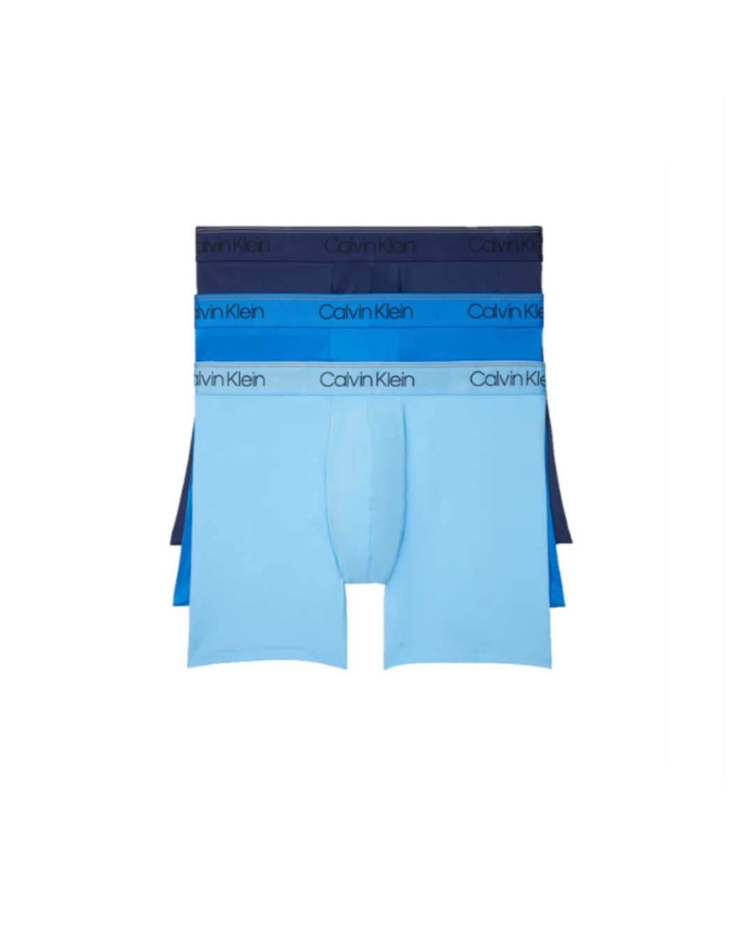 Calvin Klein Mens Micro Stretch 3-Pack Boxer Brief, New Navy, Artesian Blue, Blue Paradise
