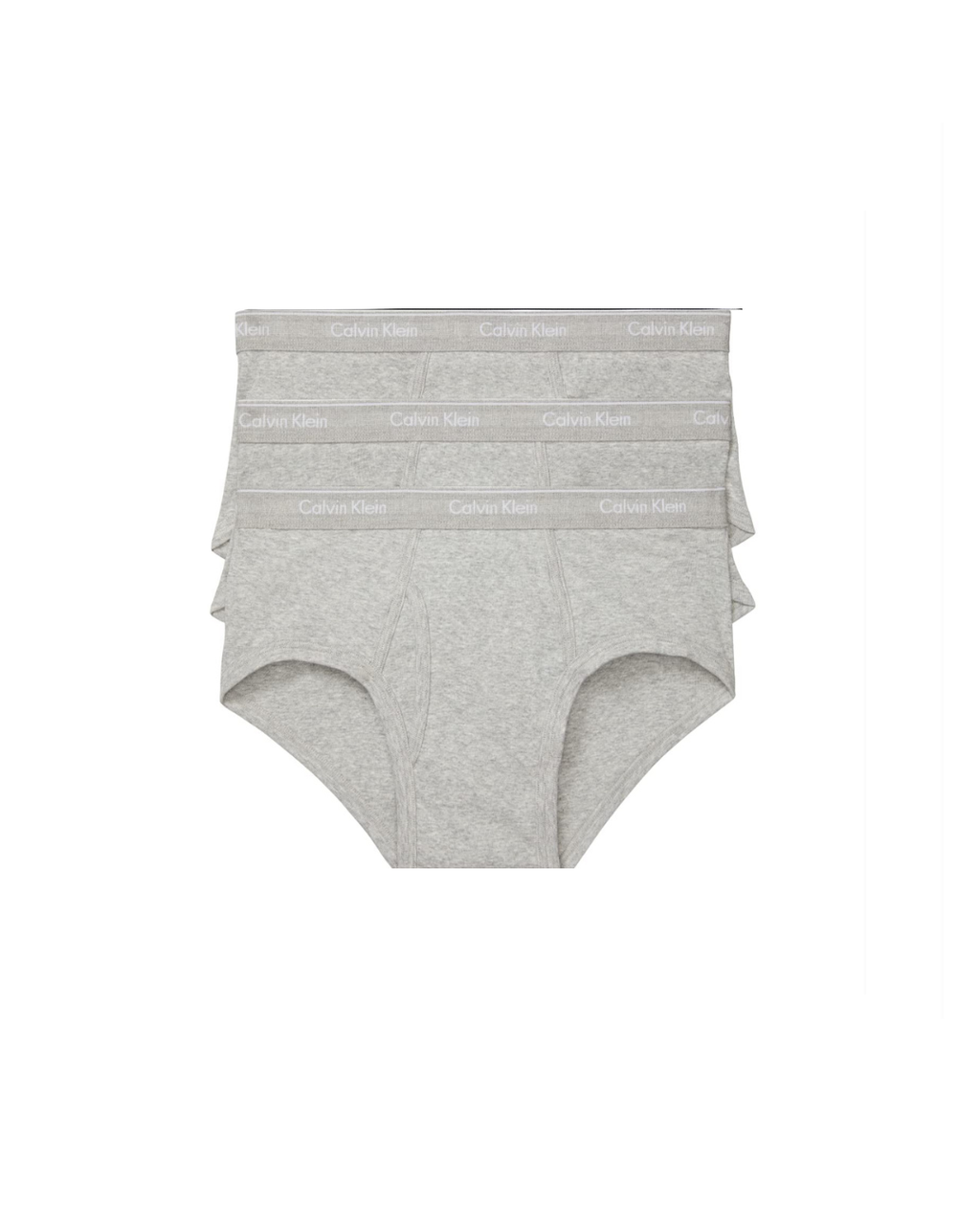 Calvin Klein Mens Cotton Classics 3-Pack Brief, Grey Heather