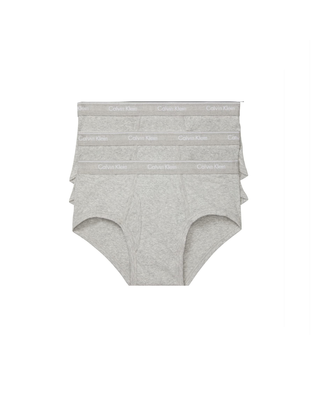Calvin Klein Mens Cotton Classics 3-Pack Brief, Grey Heather