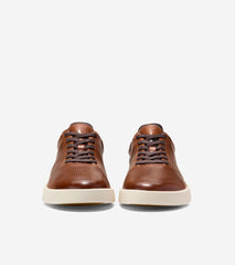 Cole Haan Mens Grand Crosscourt Daily Laser Sneakers, British Tan / Dk Chocolate / Ivory