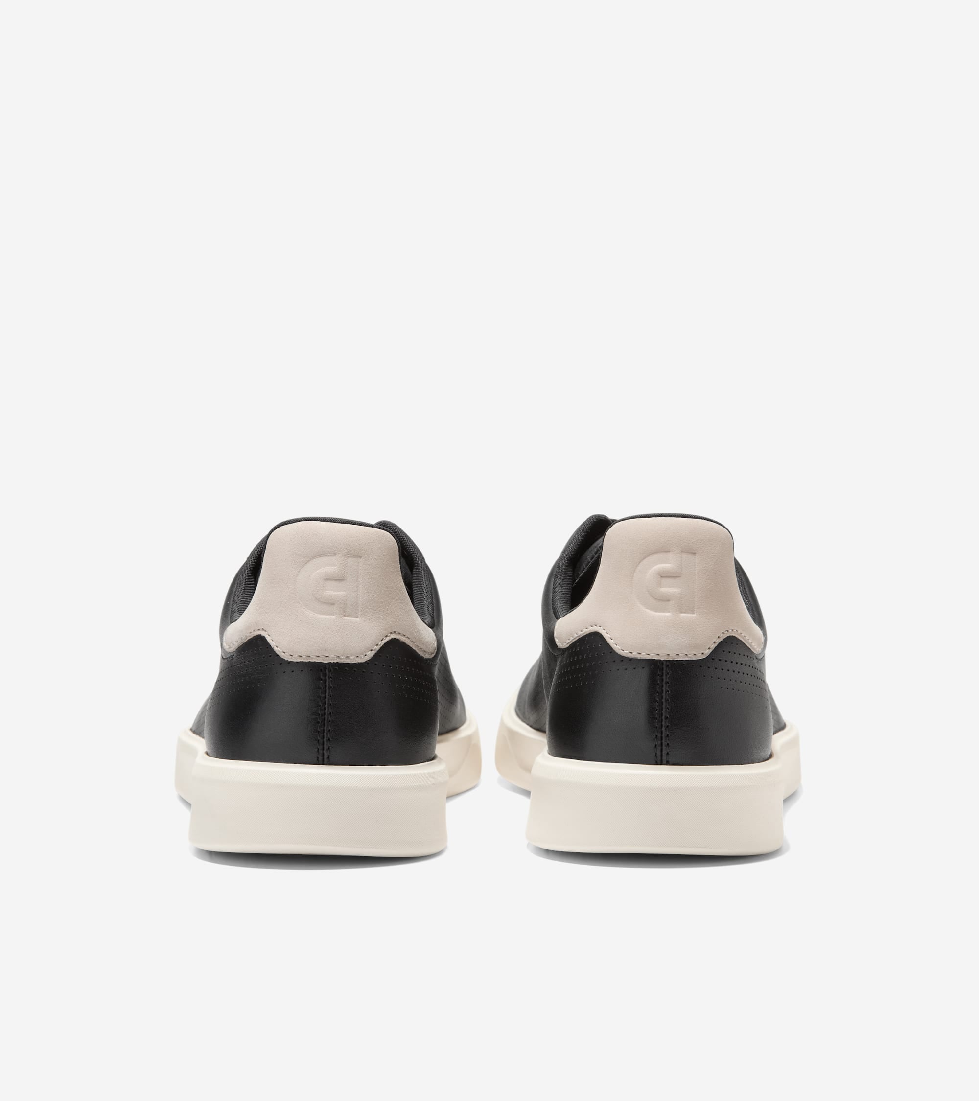 Cole Haan Mens Grand Crosscourt Daily Laser Sneakers, Black / Ancient Scroll / Ivory