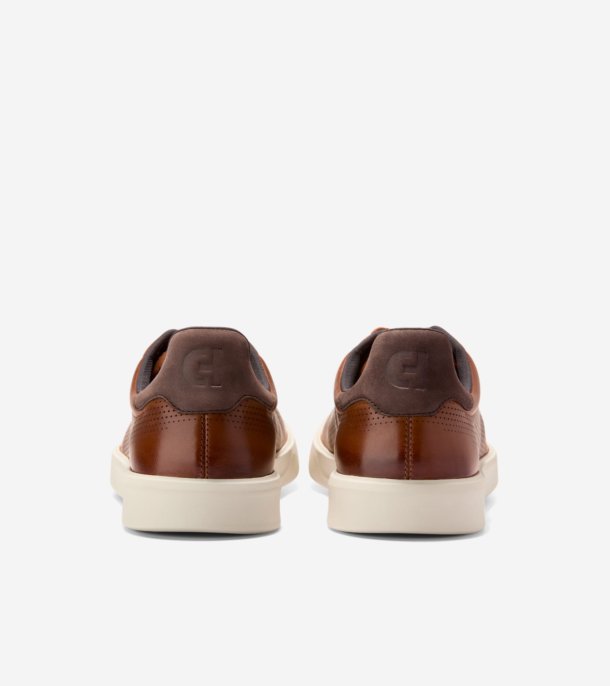 Cole Haan Mens Grand Crosscourt Daily Laser Sneakers, British Tan / Dk Chocolate / Ivory