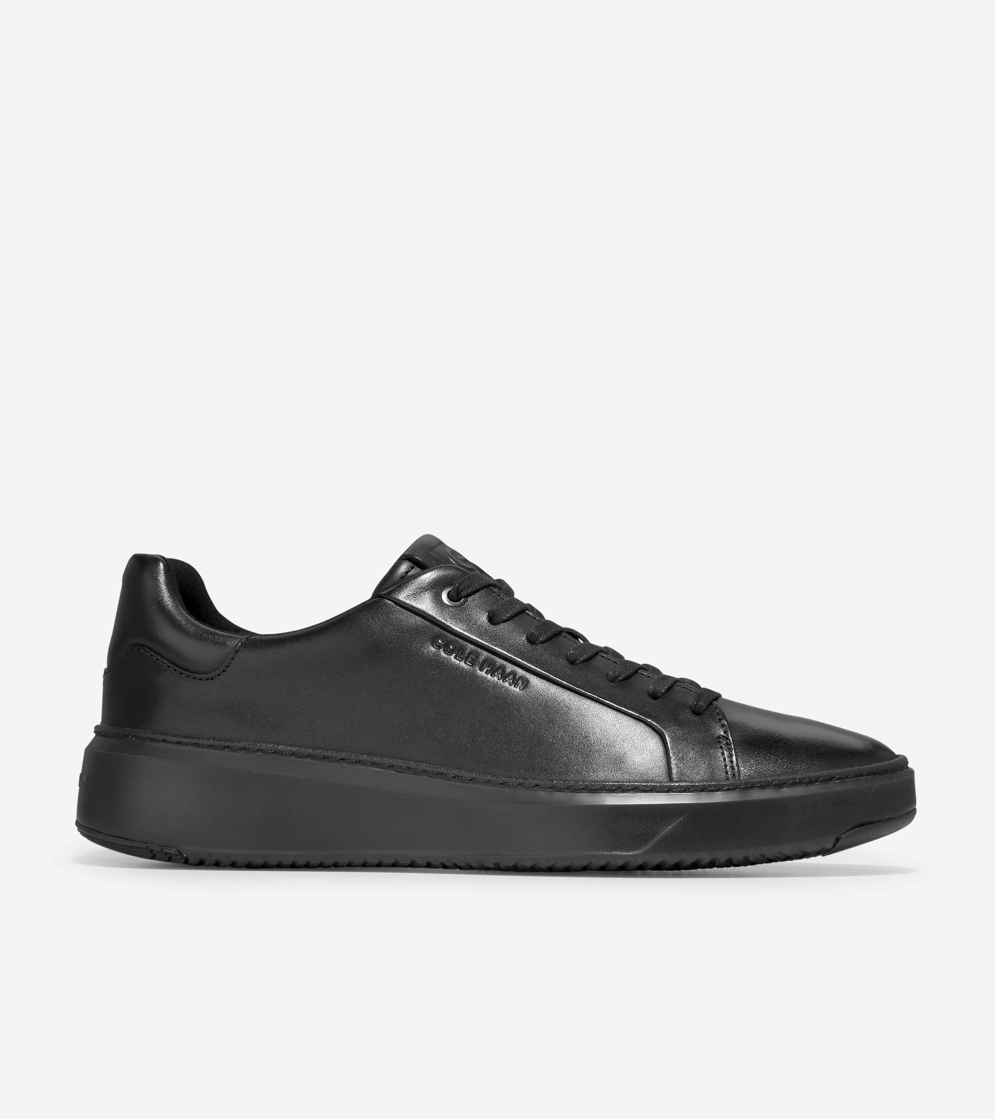 Cole Haan Mens Grandpro Topspin Sneaker, Black Leather/Black
