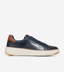 Cole Haan Mens Grandpro Topspin Sneaker, Navy Blazer Lthr/British Tan/Ivory