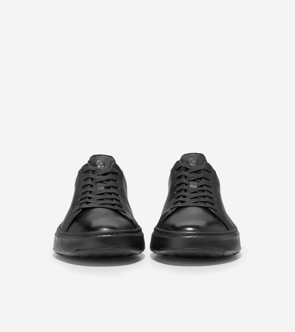 Cole Haan Mens Grandpro Topspin Sneaker, Black Leather/Black
