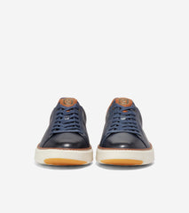 Cole Haan Mens Grandpro Topspin Sneaker, Navy Blazer Lthr/British Tan/Ivory