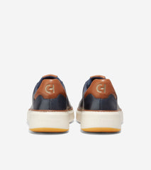 Cole Haan Mens Grandpro Topspin Sneaker, Navy Blazer Lthr/British Tan/Ivory