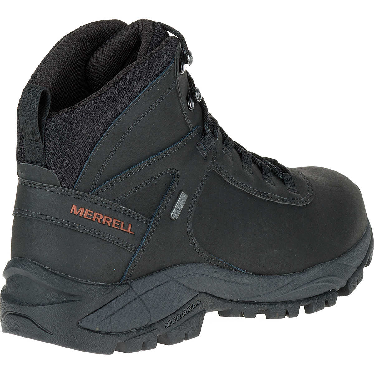 Merrell Mens Hiking Vego Mid Leather Waterproof Black