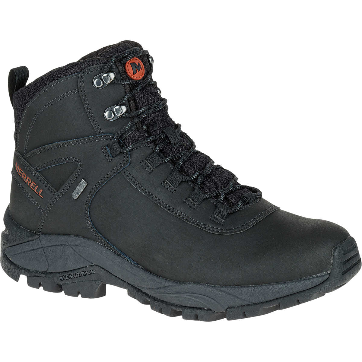Merrell Mens Hiking Vego Mid Leather Waterproof Black