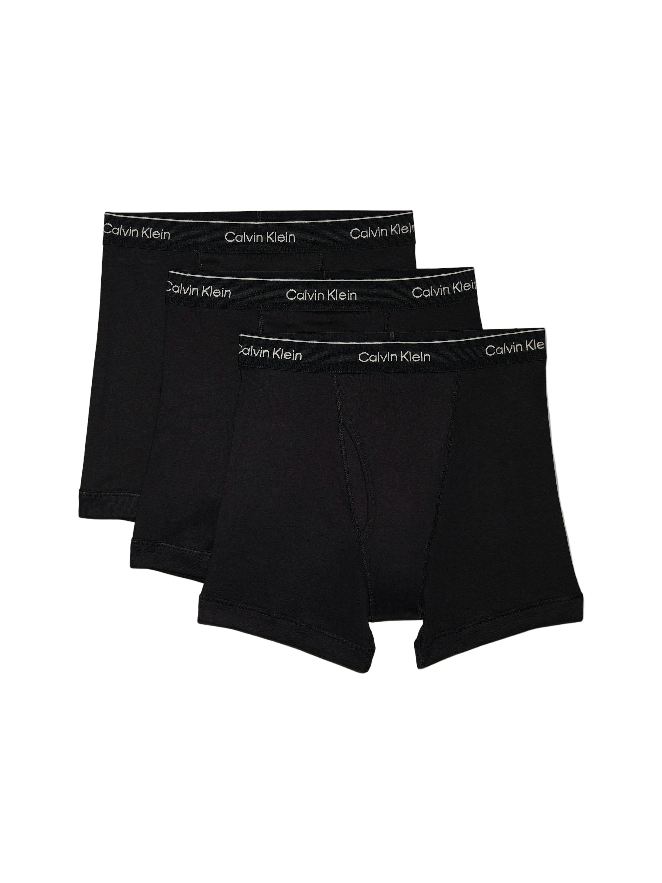 Calvin Klein Mens Cotton Classics 3-pack Boxer Brief, 3 Black